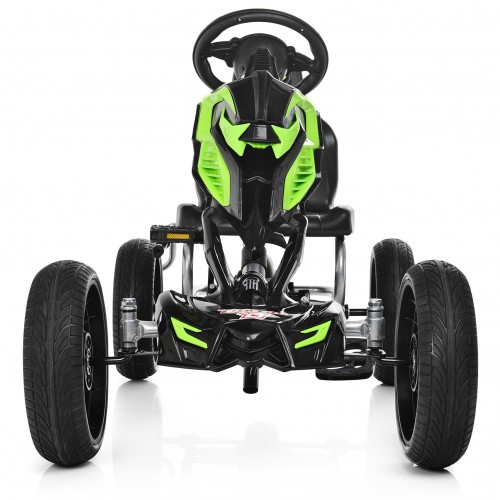 Детский карт 1504-2-5 педальный, зелено-черный