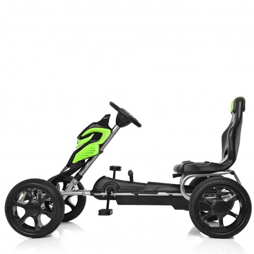 Детский карт 1504-2-5 педальный, зелено-черный