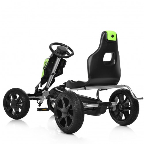 Детский карт 1504-2-5 педальный, зелено-черный