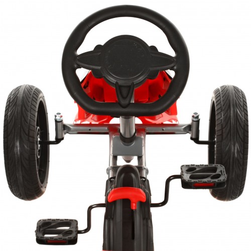 Детский карт 1504-2-3 педальный, красно-черный